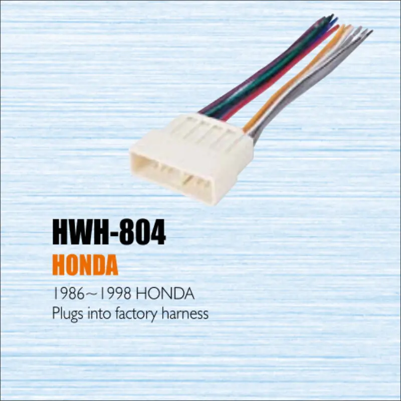 Plugs Into Factory Harness For Honda 1986~1998 - Radio Power Wire Adapter / Aftermarket Stereo Cable / Male DIN To ISO
Plugs Into Factory Harness For Honda 1986~1998 - Radio Power Wire Adapter / Aftermarket Stereo Cable / Male DIN To ISO