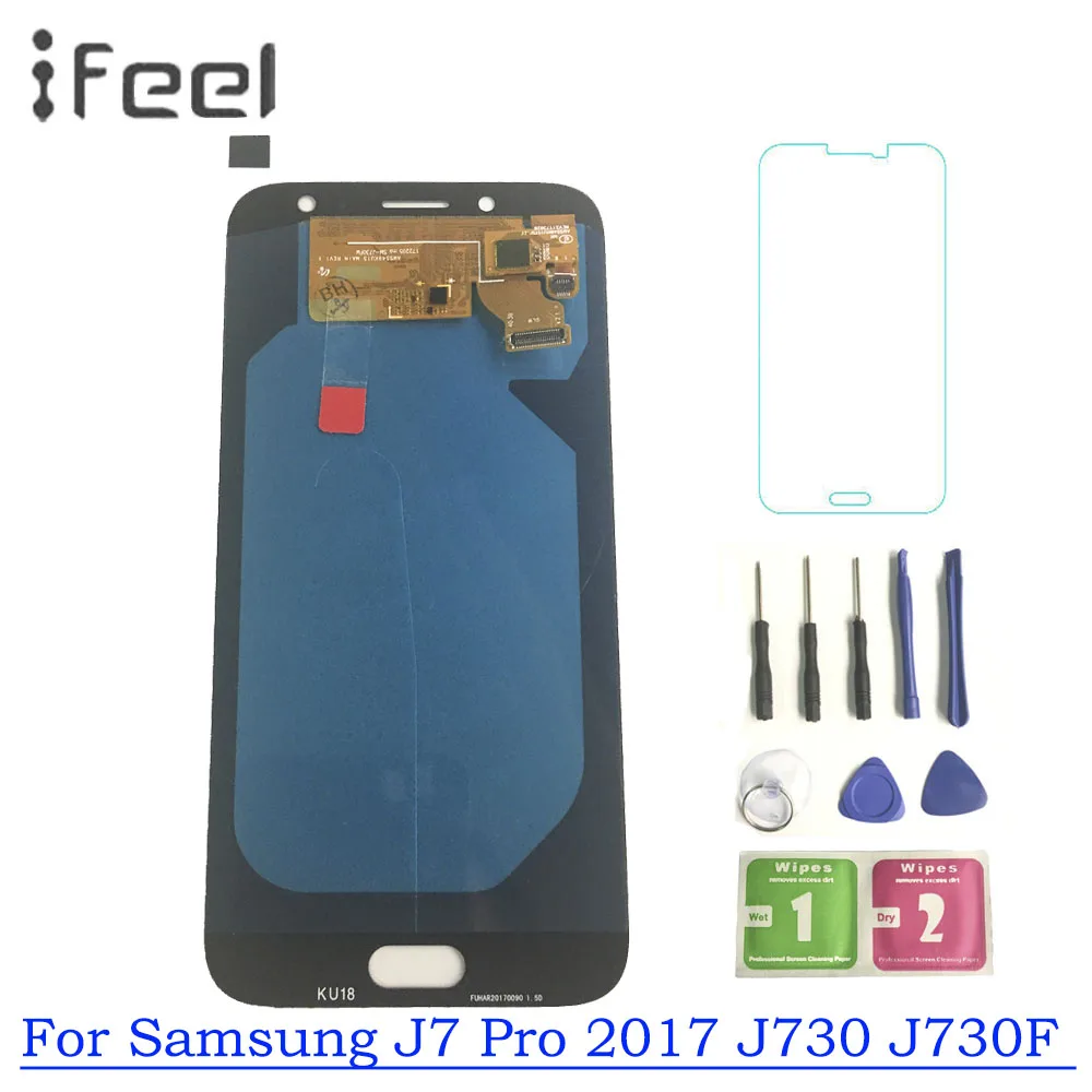 AMOLED Display for SAMSUNG Galaxy J7 Pro 2017 J730 J730F LCD Display with Touch Screen Digitizer Assembly Control Brightness
AMOLED Display for SAMSUNG Galaxy J7 Pro 2017 J730 J730F LCD Display with Touch Screen Digitizer Assembly Control Brightness