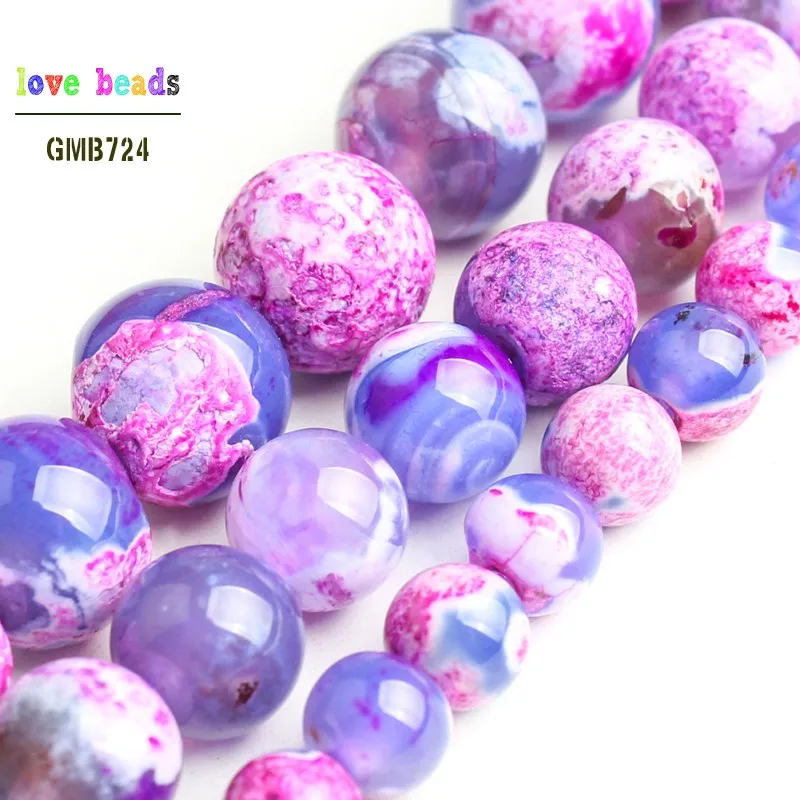 Stone Beads Fuchsia Blue Fire Agates Round Loose Spacer Beads for jewelry making DIY Bracelet Strand 15" 6mm 8mm 10mm
Stone Beads Fuchsia Blue Fire Agates Round Loose Spacer Beads for jewelry making DIY Bracelet Strand 15" 6mm 8mm 10mm