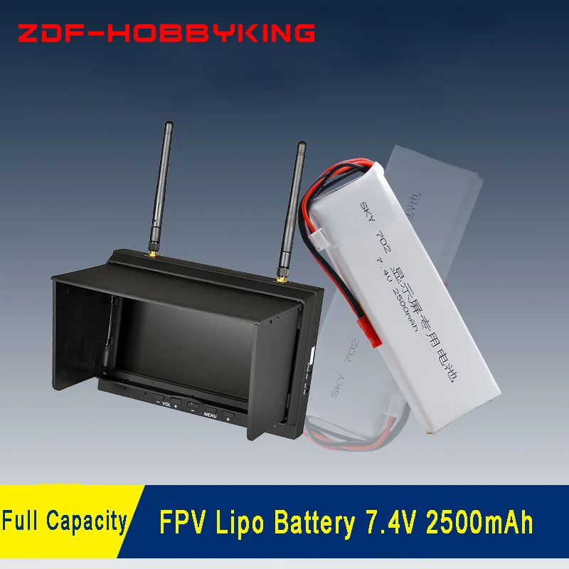ZDF Новое поступление 7 4 в 2500 мАч 2S lipo батарея для Cheerson CX 20 CX20 фото биография