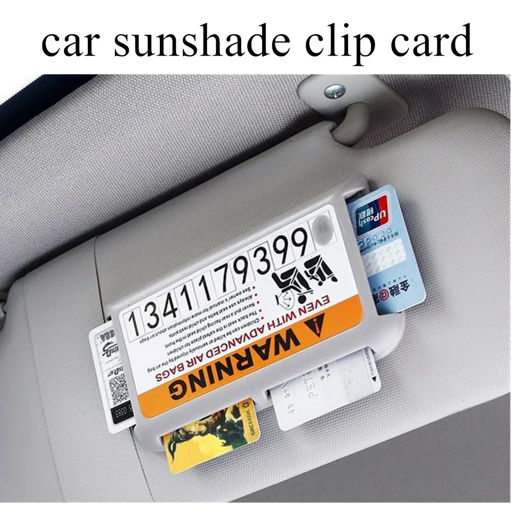 

new 3 colors available Car Holder PU Leather Storage Case Sunglasses Card Organizer Sun Visor Sunshade Sleeve Wallet Clips