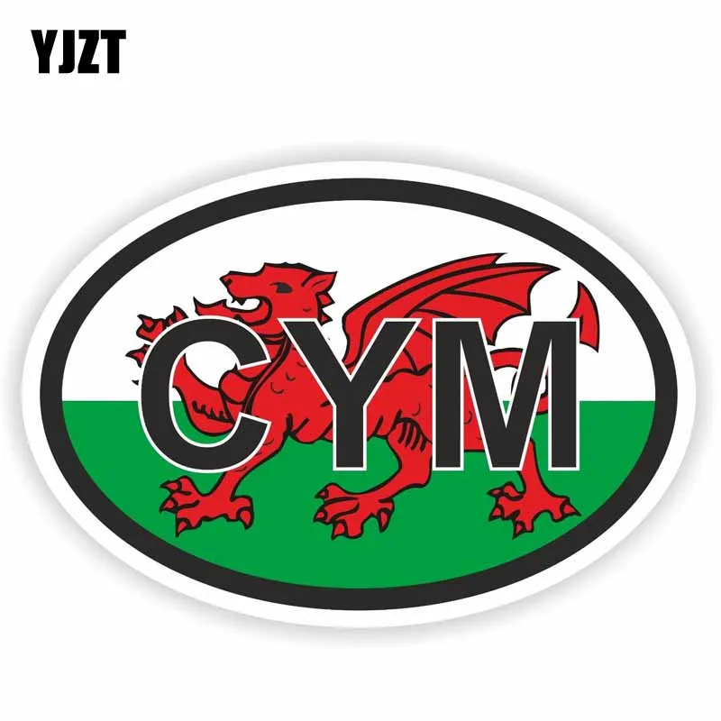 YJZT 10.1CM*6.7CM Creative Country Code Wales CYM Oval Decal Reflective Car Sticker 6-0238
YJZT 10.1CM*6.7CM Creative Country Code Wales CYM Oval Decal Reflective Car Sticker 6-0238
