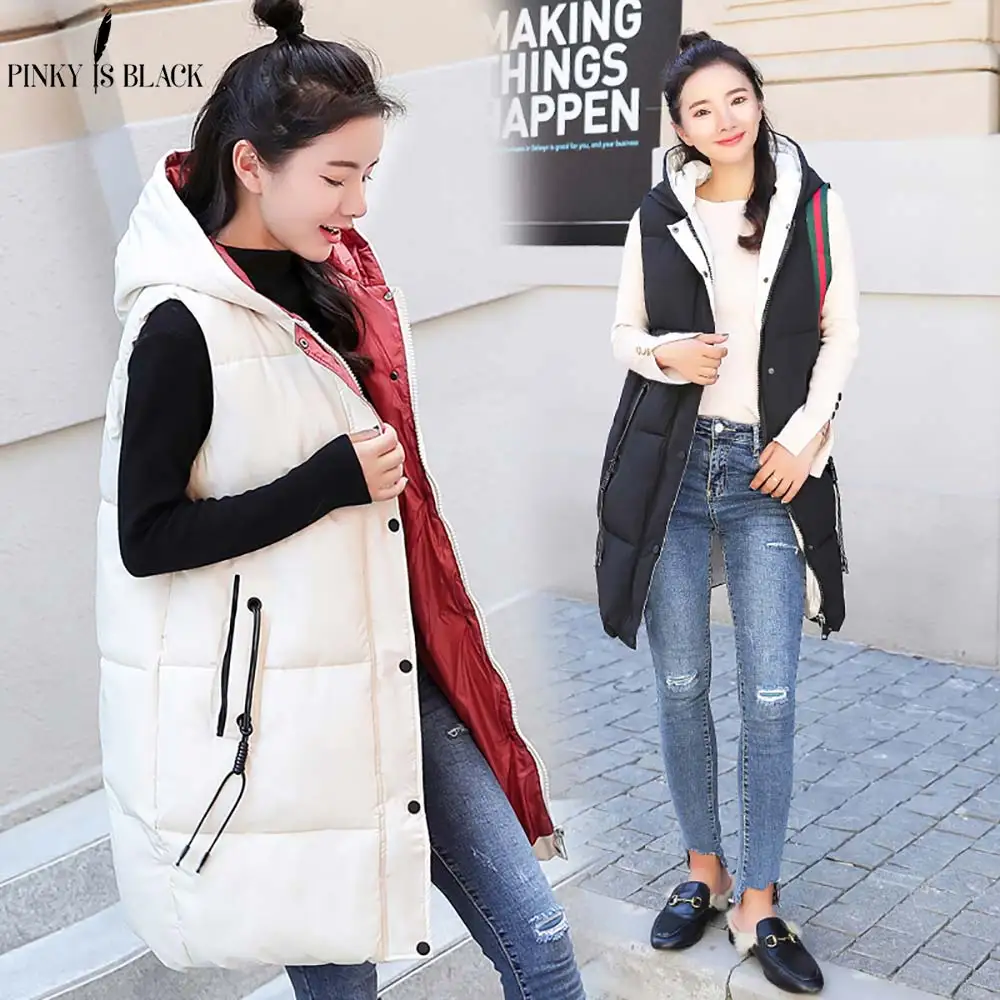 PinkyIsBlack New Long Vest Women Coat 2018 Winter Vest Women Waistcoat Fashion Ladies Hooded Outerwear Vest Jacket For Female
PinkyIsBlack New Long Vest Women Coat 2018 Winter Vest Women Waistcoat Fashion Ladies Hooded Outerwear Vest Jacket For Female