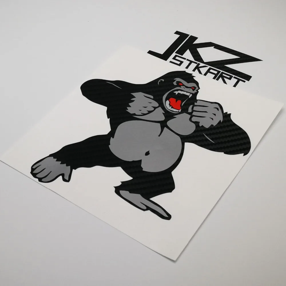 JKZ STKART виниловые высечки многослойные наклейки Angry Male Gorilla для ATV Motor Bike шлем