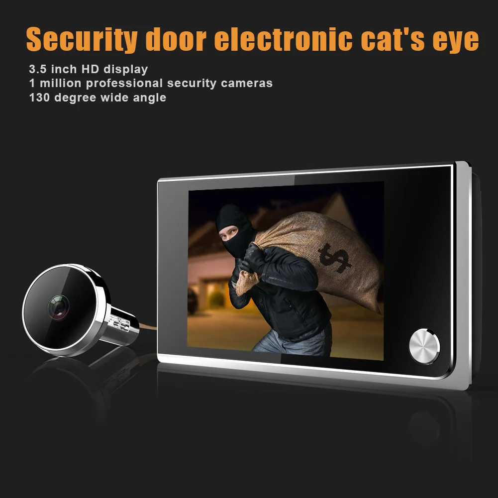 Door Peephole Viewer Doorbell 3.5 Inch HD Digital Multifunction For Home Security LCC77
Door Peephole Viewer Doorbell 3.5 Inch HD Digital Multifunction For Home Security LCC77