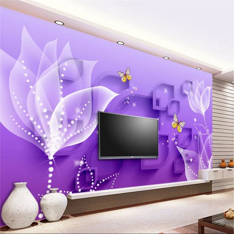 Custom Photo Wallpaper Mural Wall Sticker Purple Lily Transparent Flower Fashion 3D Backdrop Wall papel de parede
Custom Photo Wallpaper Mural Wall Sticker Purple Lily Transparent Flower Fashion 3D Backdrop Wall papel de parede