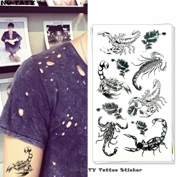 Nu-TATY Sahara Silver Scorpion Temporary Tattoo Body Art Flash Tattoo Stickers 17*10cm Waterproof Fake Tatoo Car Styling Sticker
Nu-TATY Sahara Silver Scorpion Temporary Tattoo Body Art Flash Tattoo Stickers 17*10cm Waterproof Fake Tatoo Car Styling Sticker