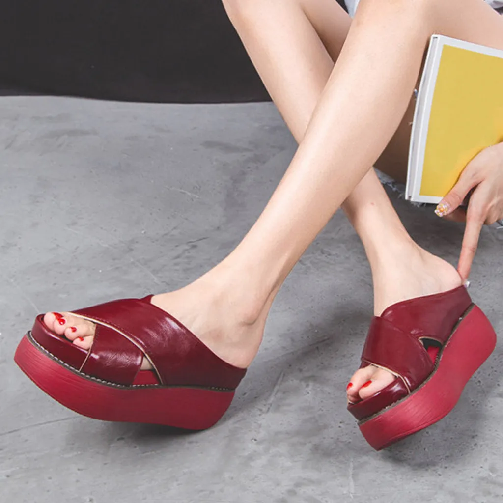 Sandals Women Sponge Cake Thickness Sandals Summer 2019 Vintage Femme Cross Strap Sandals Sandalia Feminina
Sandals Women Sponge Cake Thickness Sandals Summer 2019 Vintage Femme Cross Strap Sandals Sandalia Feminina