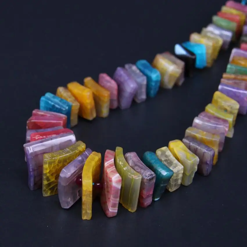 15.5"/strand Natural Colourful Dragon vein Agates Slab Nugget Pendant Beads,Mixtz Rainbow Onxy Gems Stone Slice Necklace Jewelry
15.5"/strand Natural Colourful Dragon vein Agates Slab Nugget Pendant Beads,Mixtz Rainbow Onxy Gems Stone Slice Necklace Jewelry