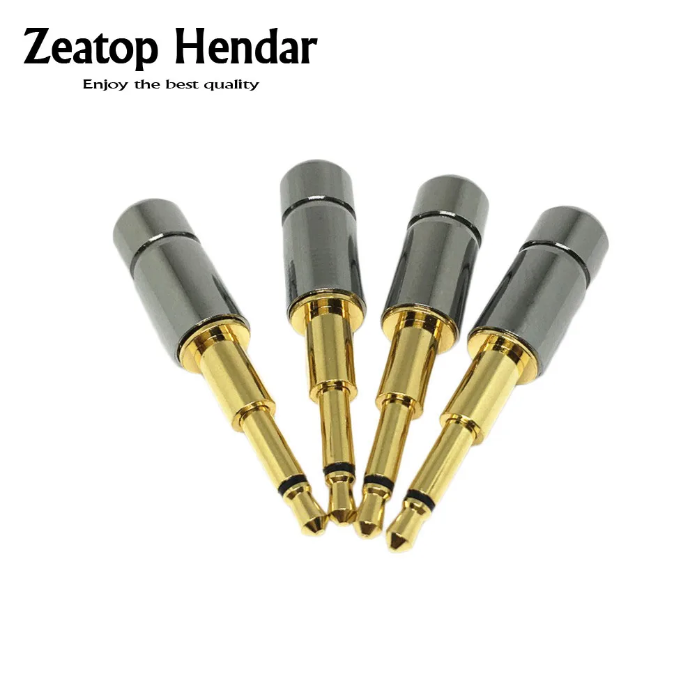2pcs Gold Plated mini Copper 2.5mm Mono plug Audio plug soldering connector