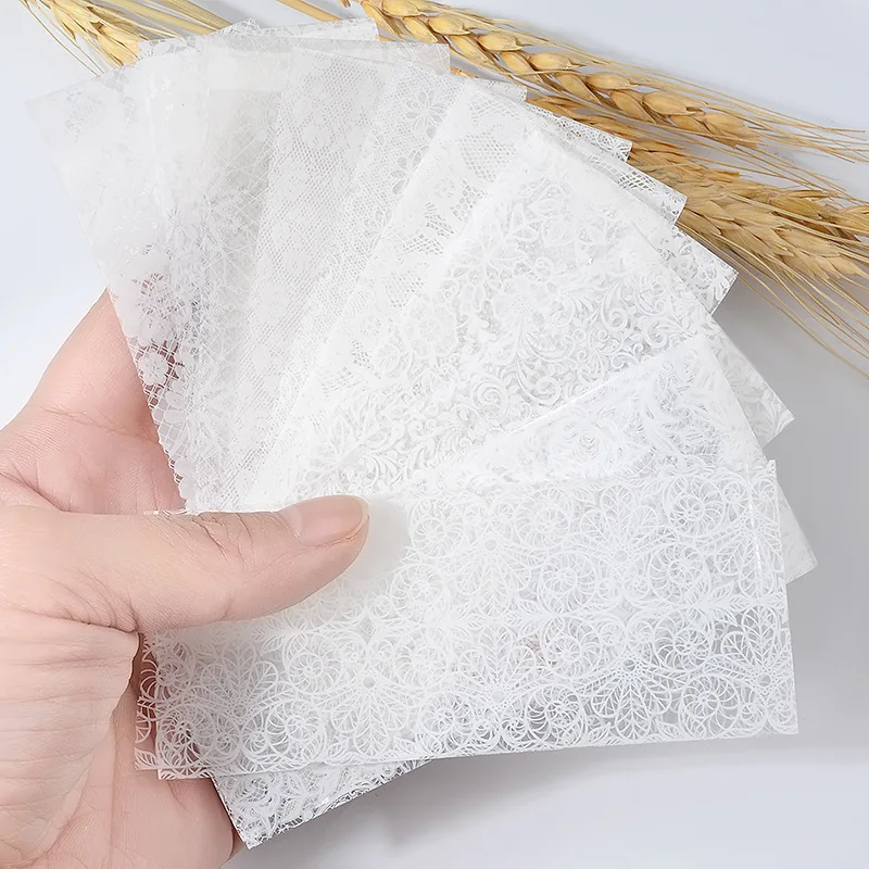 10 Pcs/Lot Flower White Lace Nail Sticker Transfer Lace Floral Nail Art Transfer Foil Women Nail Gel Decoration Manicure Tools
10 Pcs/Lot Flower White Lace Nail Sticker Transfer Lace Floral Nail Art Transfer Foil Women Nail Gel Decoration Manicure Tools