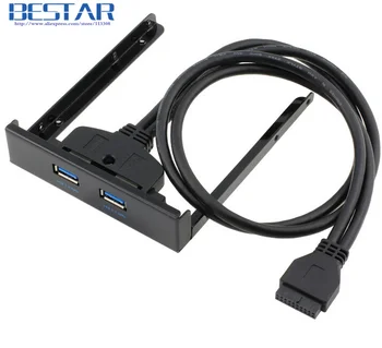 For Computer PC Desktop 3.5" Floppy Bay Super Speed 20Pin 2 Ports USB3.0 Hub Extension Cable USB 3.0 Front Panel Bracket Adapter
For Computer PC Desktop 3.5" Floppy Bay Super Speed 20Pin 2 Ports USB3.0 Hub Extension Cable USB 3.0 Front Panel Bracket Adapter