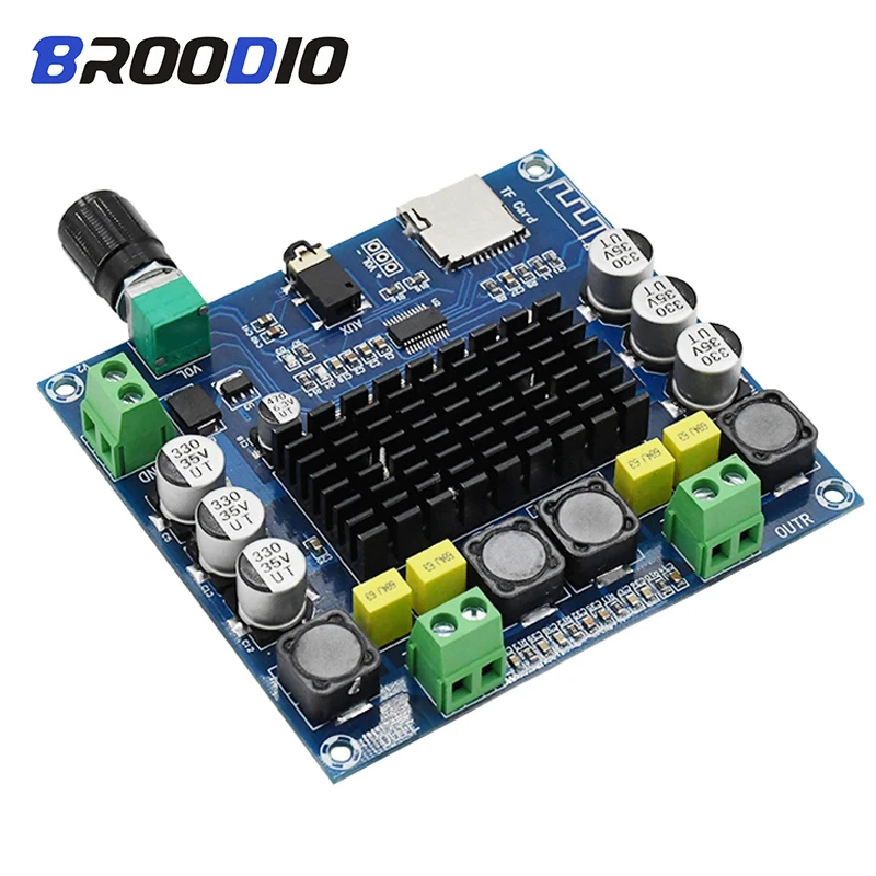 TDA7498 Bluetooth Amplifier Audio Board Dual Channel 2x50W Stereo amp Digital Power Amplifiers Support TF Card AUX Home Theater
TDA7498 Bluetooth Amplifier Audio Board Dual Channel 2x50W Stereo amp Digital Power Amplifiers Support TF Card AUX Home Theater