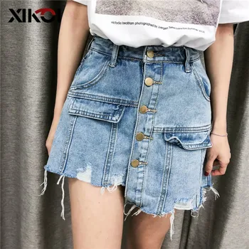 XIKOI Vintage Women Jeans High Waisted ripped Skirt For Girls Femme Denim Skirts Summer Sexy Woman Denim Short Pants Mujer
XIKOI Vintage Women Jeans High Waisted ripped Skirt For Girls Femme Denim Skirts Summer Sexy Woman Denim Short Pants Mujer