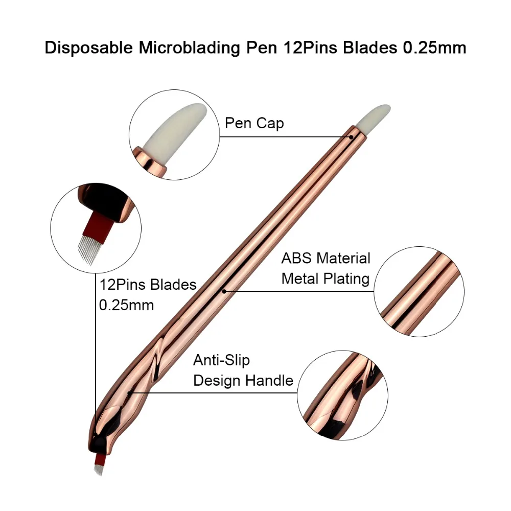 5pcs Microblading Manual Disposable Pen With Sloped Needles Eyebrow Tattoo Permanent Makeup 12CF Needles Blades
5pcs Microblading Manual Disposable Pen With Sloped Needles Eyebrow Tattoo Permanent Makeup 12CF Needles Blades
