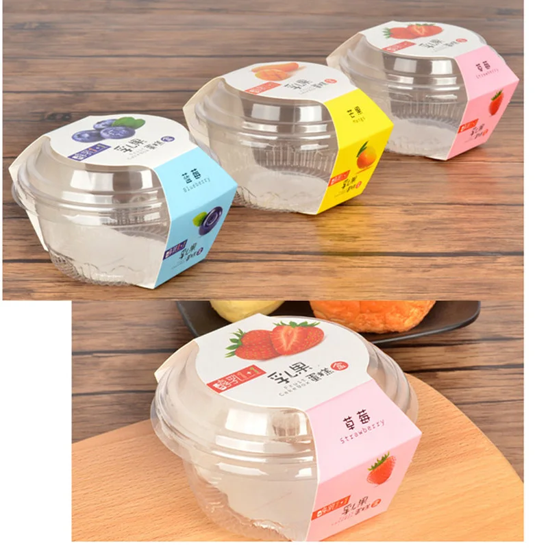100 набор прозрачная пластиковая упаковочная коробка для пудинга мороженого сыра