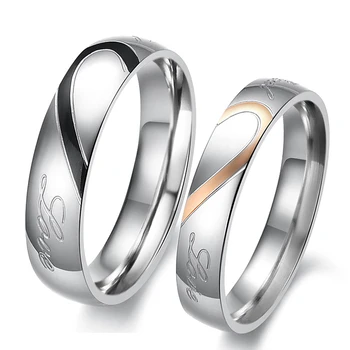 Heart Shape Wedding Couple Rings Set Stainless Steel Letter Statement Real Love Rings Band Trendy Love Gift Women Accessories
Heart Shape Wedding Couple Rings Set Stainless Steel Letter Statement Real Love Rings Band Trendy Love Gift Women Accessories