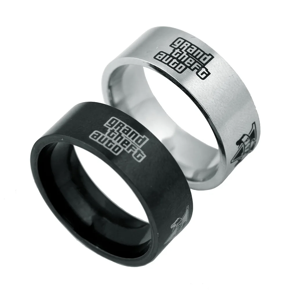 PS4 GTA 5 Rings Game Grand Theft Auto 5 Stainless Steel Metal Ring Men Jewelry Flying Bullying Charms Souvenirs Fashion Bague
PS4 GTA 5 Rings Game Grand Theft Auto 5 Stainless Steel Metal Ring Men Jewelry Flying Bullying Charms Souvenirs Fashion Bague