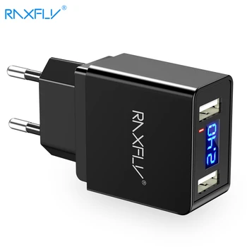 RAXFLY 5V/2.4A Dual Ports USB Charger For Samsung Note 8 S8 led Display 2a Fast Travel phone plug Wall Chargeing For iPhone X 8
RAXFLY 5V/2.4A Dual Ports USB Charger For Samsung Note 8 S8 led Display 2a Fast Travel phone plug Wall Chargeing For iPhone X 8