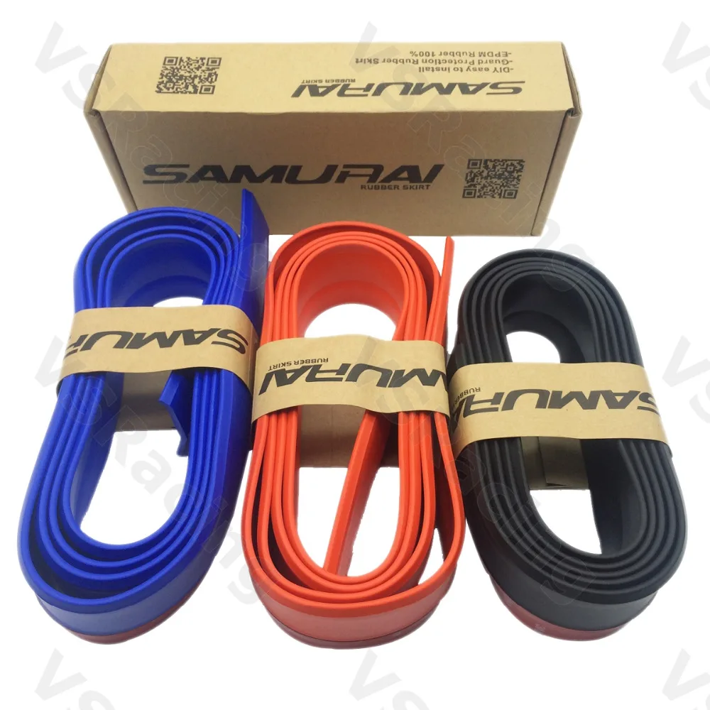 Universal 2.5 Meters Car Styling TPVC Rubber Skirt SAMURAI Plating Anti-scratch Front Lip Bumper Decoration RED BLUE BLACK
Universal 2.5 Meters Car Styling TPVC Rubber Skirt SAMURAI Plating Anti-scratch Front Lip Bumper Decoration RED BLUE BLACK