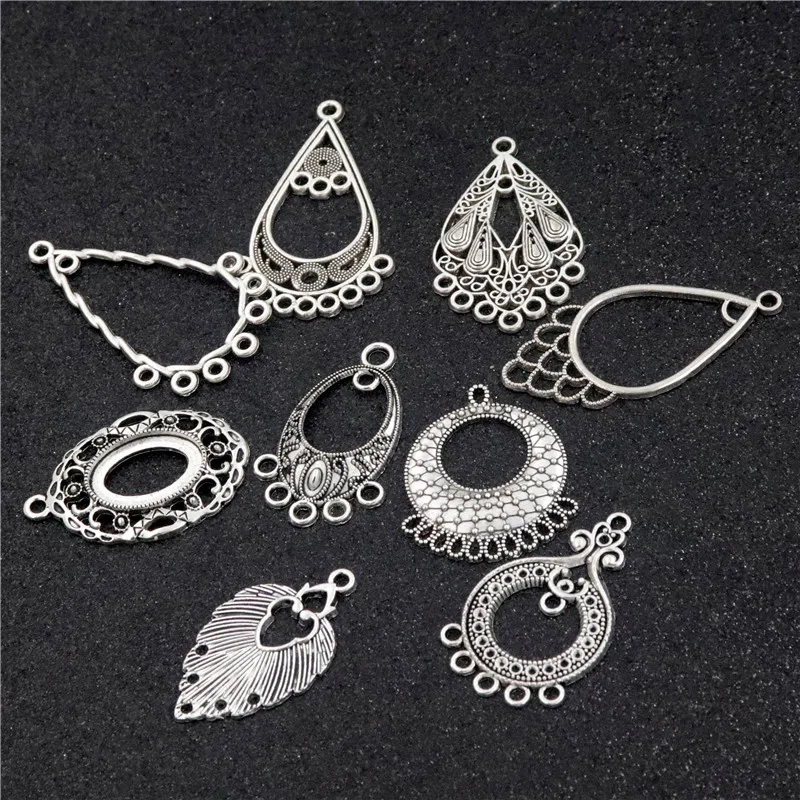9 Pairs/Lot Bohemia Vintage Earrings Connector Pendants Charm For DIY Making Jewelry Hollow Carved Retro Necklace Accessories
9 Pairs/Lot Bohemia Vintage Earrings Connector Pendants Charm For DIY Making Jewelry Hollow Carved Retro Necklace Accessories