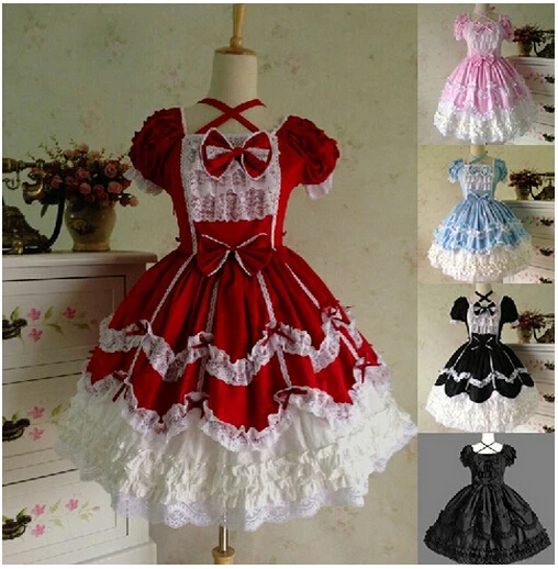 (LLT050) Lolita Short Sleeveless Princess cosplay costume for girl lolita dress vintage medieval gothic dress women summer dress
(LLT050) Lolita Short Sleeveless Princess cosplay costume for girl lolita dress vintage medieval gothic dress women summer dress