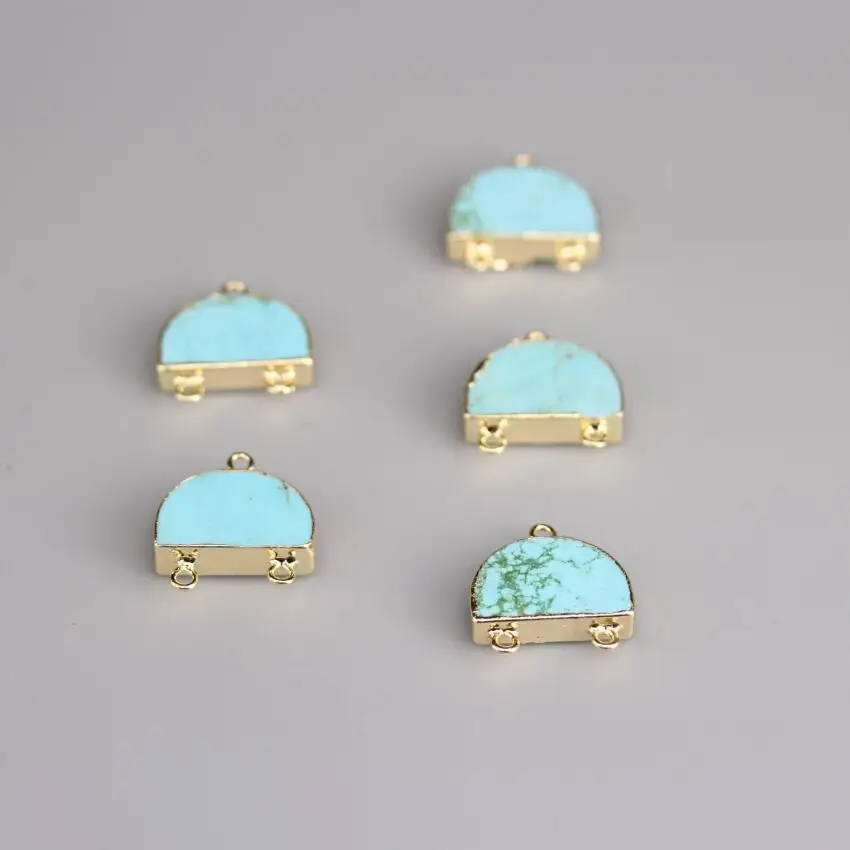 5pcs/lot,Golden Plated Semicircle Shape Raw Turquoises Three Bail Pendant Connectors,Natural Blue Howlite Charms Jewelry Making
5pcs/lot,Golden Plated Semicircle Shape Raw Turquoises Three Bail Pendant Connectors,Natural Blue Howlite Charms Jewelry Making