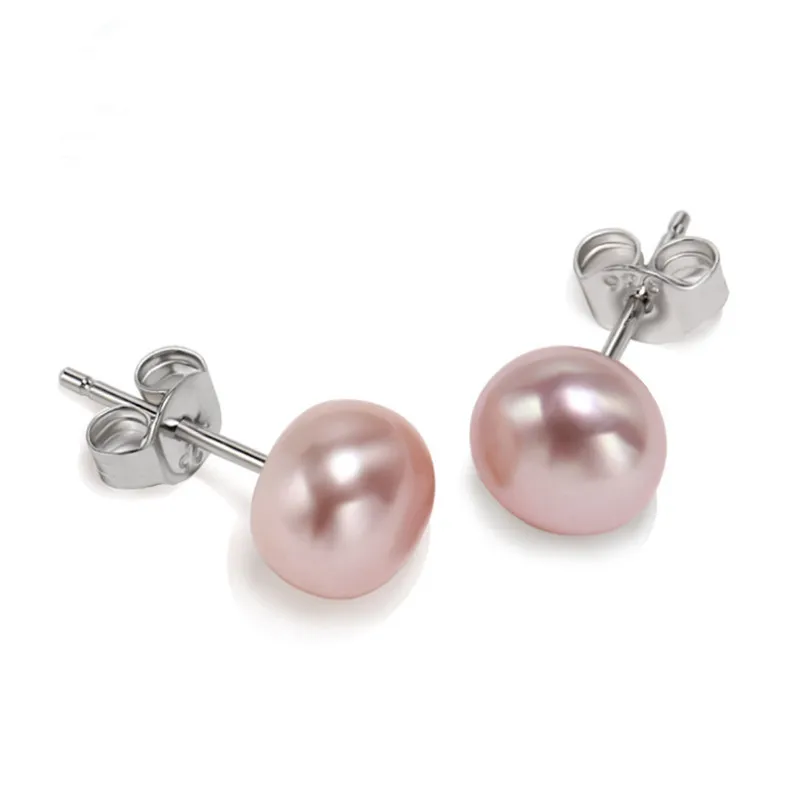 Natural Freshwater Pearl Earrings, Real Silver Plated Stud earring Pearl jewelry supplier For women
Natural Freshwater Pearl Earrings, Real Silver Plated Stud earring Pearl jewelry supplier For women