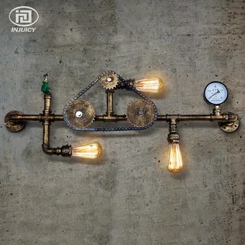 Loft Retro Industrial Iron Rust Art Water Pipe Edison Wall Light American Vintage Gears Bar Coffee Shop Aisle Wall Lamp
Loft Retro Industrial Iron Rust Art Water Pipe Edison Wall Light American Vintage Gears Bar Coffee Shop Aisle Wall Lamp