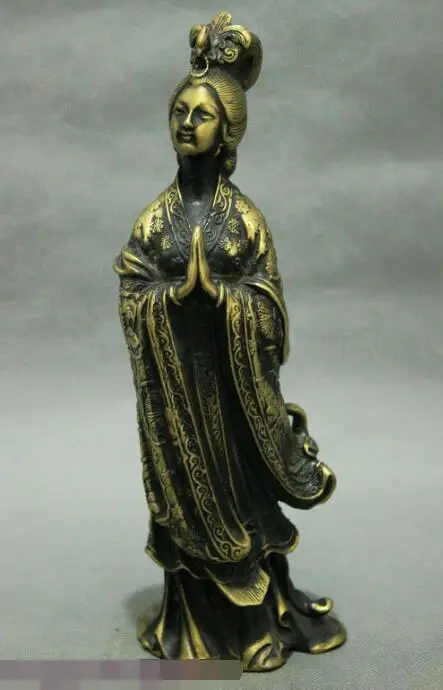 S6707 10" Ancient Chinese Bronze Palace Pray Court Lady Beautiful Woman Belle Statue D0317
S6707 10" Ancient Chinese Bronze Palace Pray Court Lady Beautiful Woman Belle Statue D0317