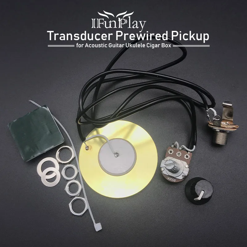 Guitarra Buzzer Pickup Piezo Transducer Prewired Amplifier with 6.35MM Output Jack for Acoustic Guitar Ukulele Cigar Box Guitar
Guitarra Buzzer Pickup Piezo Transducer Prewired Amplifier with 6.35MM Output Jack for Acoustic Guitar Ukulele Cigar Box Guitar