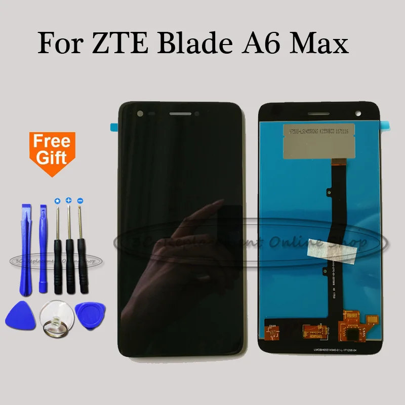 100% Tested High Quality Original Black For ZTE Blade A6 Max LCD Display + Touch Screen Digitizer Assembly Replacement + Tools
100% Tested High Quality Original Black For ZTE Blade A6 Max LCD Display + Touch Screen Digitizer Assembly Replacement + Tools