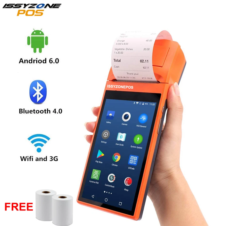 Sunmi V1s Android 6.0 POS Terminal Handled PDA 3G WiFi Bluetooth Printer Cash Order Receipt Type-C Loyverse iEARP For Restaurant
Sunmi V1s Android 6.0 POS Terminal Handled PDA 3G WiFi Bluetooth Printer Cash Order Receipt Type-C Loyverse iEARP For Restaurant