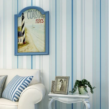 Mediterranean Blue Vertical Striped Wallpaper Non-woven Modern Living Room Sofa Bedroom TV Background Home Decor Wall Paper Roll
Mediterranean Blue Vertical Striped Wallpaper Non-woven Modern Living Room Sofa Bedroom TV Background Home Decor Wall Paper Roll