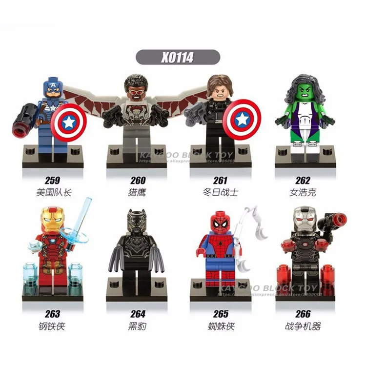 Single Sale Super Heroes Black Panther Falcon Spider Iron Man She-Hulk Captain America Civil War Building Blocks Brick Model Toy
Single Sale Super Heroes Black Panther Falcon Spider Iron Man She-Hulk Captain America Civil War Building Blocks Brick Model Toy
