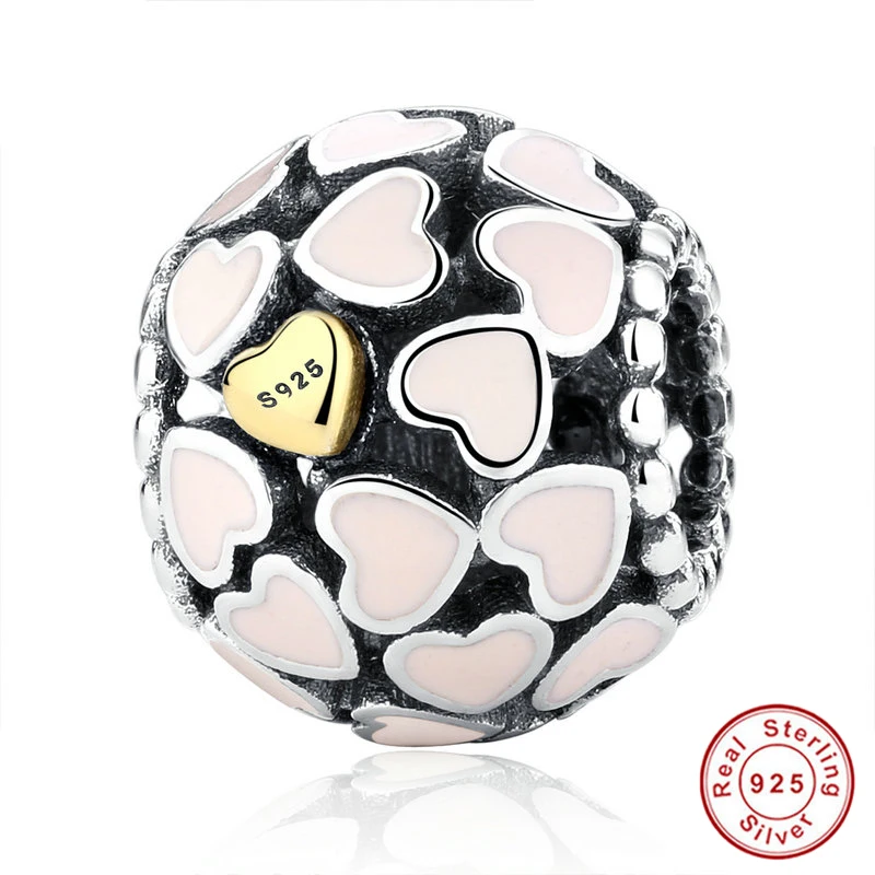 Authentic 925 sterling silver Abundance Of Love Pink Enamel Charm Fit DIY Bracelet Gold Color Heart charms silver 925 Jewelry
Authentic 925 sterling silver Abundance Of Love Pink Enamel Charm Fit DIY Bracelet Gold Color Heart charms silver 925 Jewelry