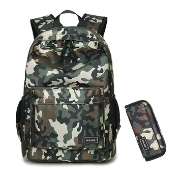2 pcs/set kids school bags army green camouflage backpack Teens travel school bags backpack student pen bag laptop bag Mochila 
2 pcs/set kids school bags army green camouflage backpack Teens travel school bags backpack student pen bag laptop bag Mochila