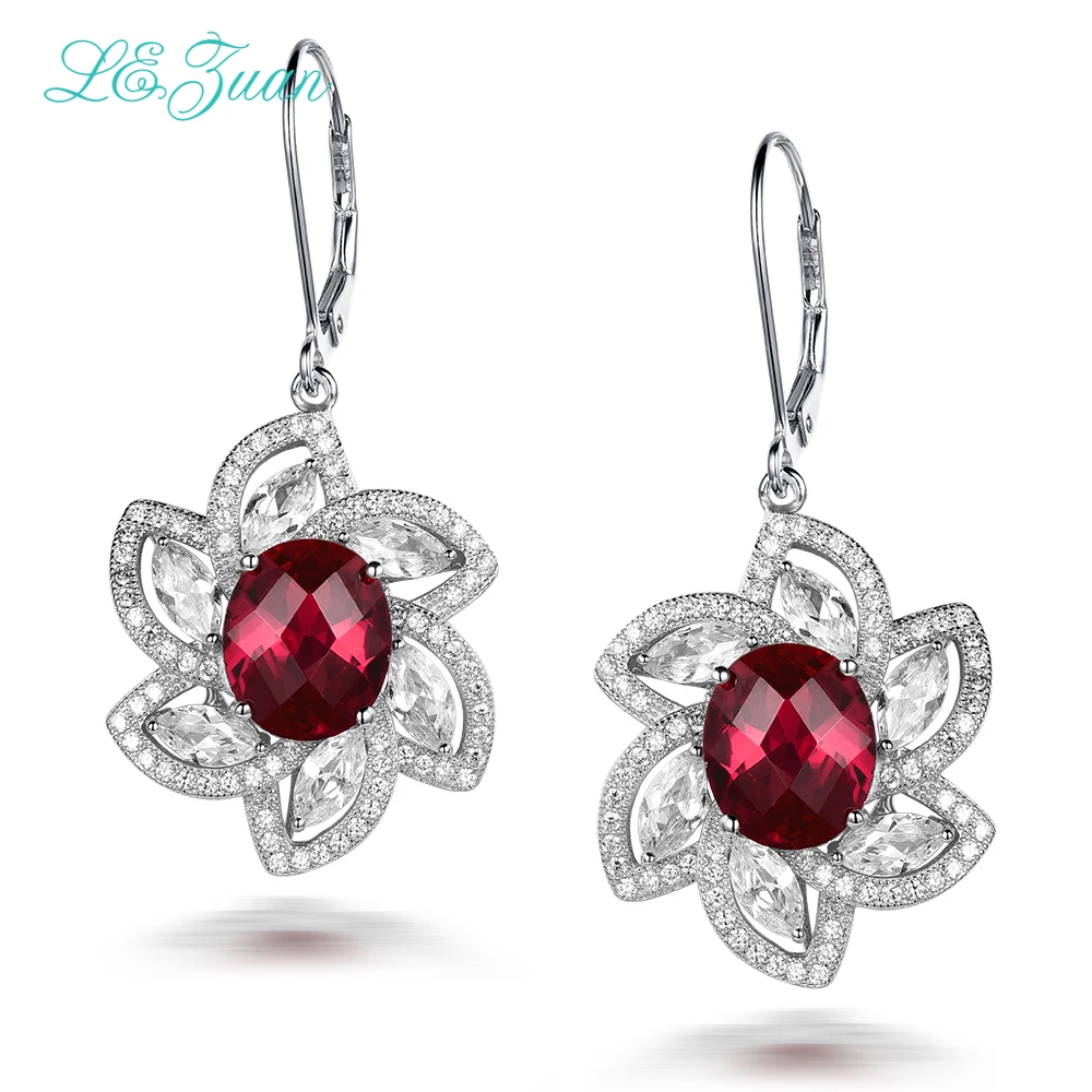 I&zuan 100% 925 Sterling Silver Jewelry Drop Earrings 6.87ct Red Gemstone Flower Luxury Earrings For Women
I&zuan 100% 925 Sterling Silver Jewelry Drop Earrings 6.87ct Red Gemstone Flower Luxury Earrings For Women