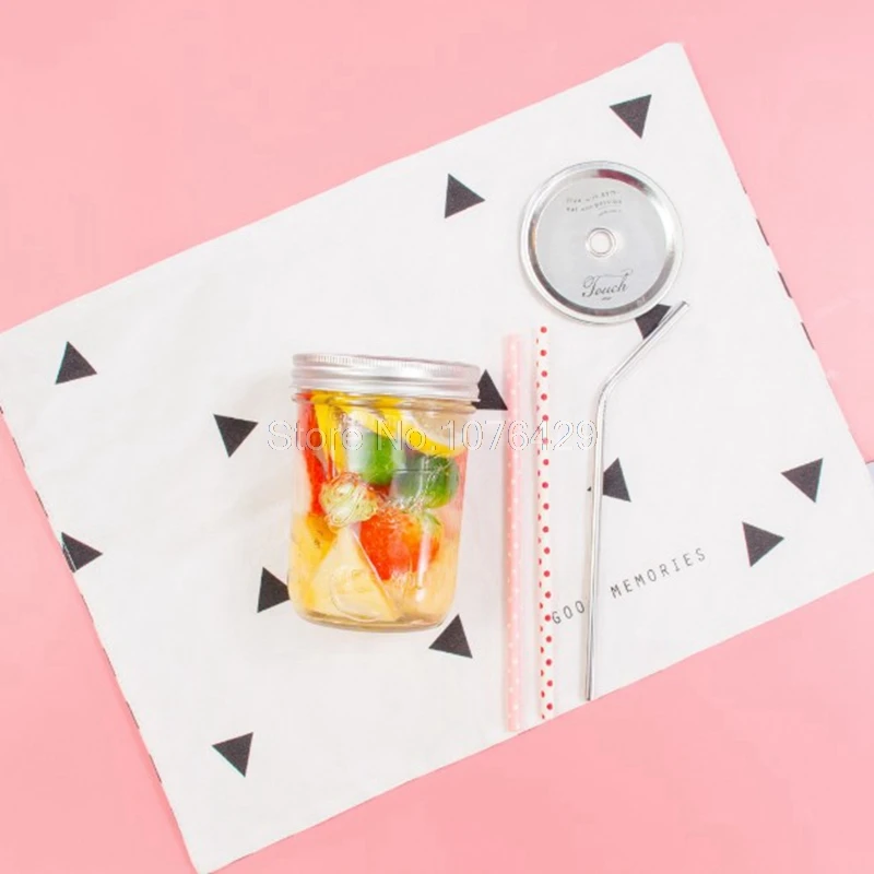 

1 PCS Creative Wide-mouth Mason Jar Large Capacity Light Food Glass Jam Jar Salad Sealed Bottle Icecream Jar For Gifts