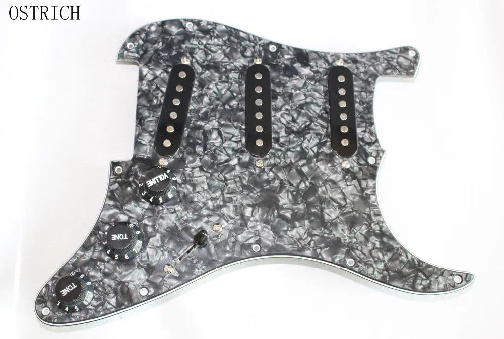 Most Popular New 3Ply Prewired Pickguard SSS w/ Black Pickups Guitar Loaded Pickguard
Most Popular New 3Ply Prewired Pickguard SSS w/ Black Pickups Guitar Loaded Pickguard