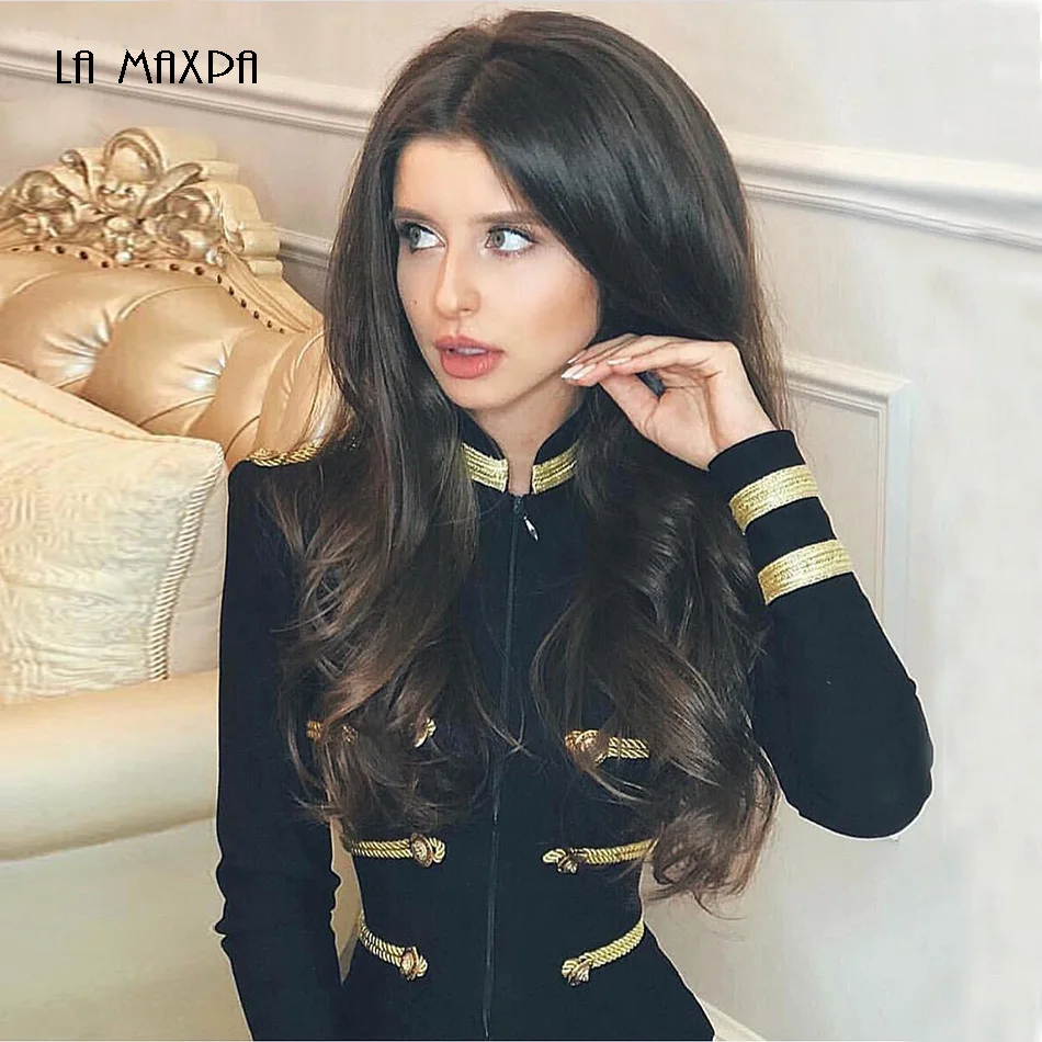 2019 New Track And Field Buckle Black Long-Sleeved Jacket Wind Jacket Female Short Bandage Bodycon Slim Club Winter Jacket
2019 New Track And Field Buckle Black Long-Sleeved Jacket Wind Jacket Female Short Bandage Bodycon Slim Club Winter Jacket