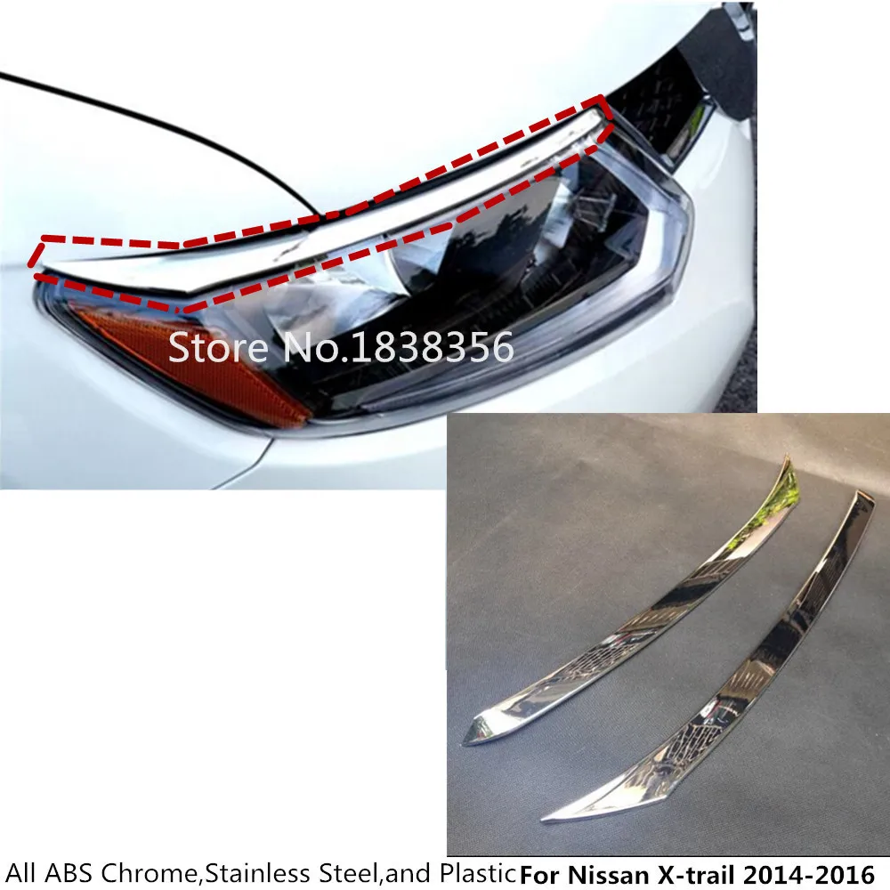 For Nissan X-trail xtrail T32/Rogue 2014 2015 2016 car body front head Light lamp frame stick ABS chrome cover trim switch 2pcs
For Nissan X-trail xtrail T32/Rogue 2014 2015 2016 car body front head Light lamp frame stick ABS chrome cover trim switch 2pcs