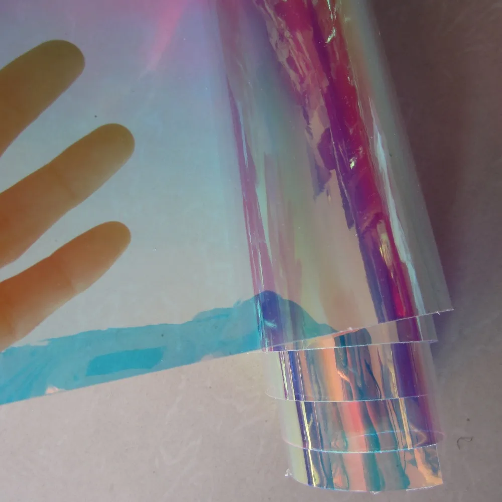 5yards Transparent PVC Iridescent magic mirror Multicolor Changing colour PVC vinyl holographic CN204
5yards Transparent PVC Iridescent magic mirror Multicolor Changing colour PVC vinyl holographic CN204