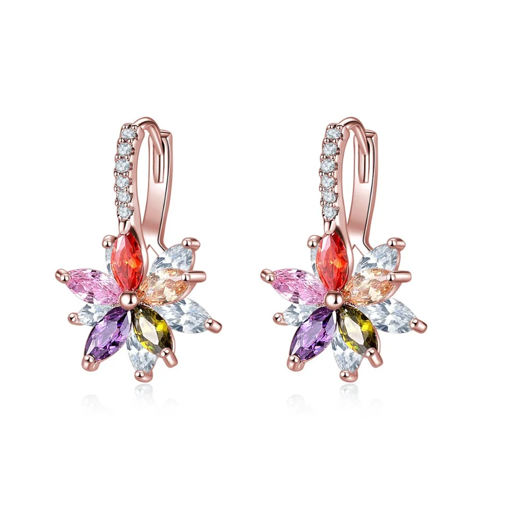 2019 Women's Earrings 12 Color Flower Zircon For Party Austrian Crystal Copper Multi Color Rose Gold Earrings Fashion Jewelry
2019 Women's Earrings 12 Color Flower Zircon For Party Austrian Crystal Copper Multi Color Rose Gold Earrings Fashion Jewelry