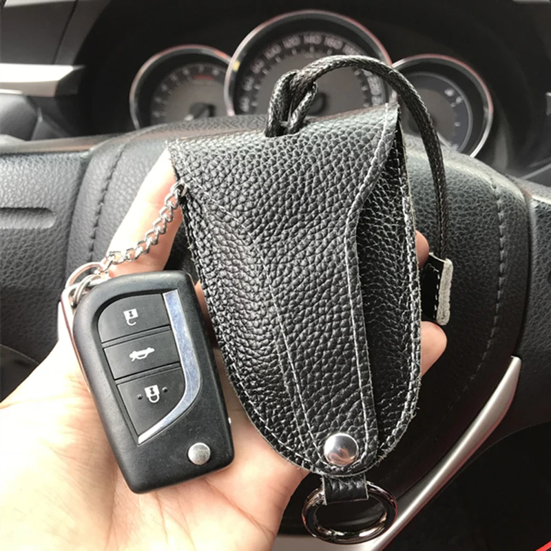 Genuine Cow Leather Men & Women Car Key Bag with Black Color Auto Key Protector Holder for BMW Key Case for VW Key Wallet
Genuine Cow Leather Men & Women Car Key Bag with Black Color Auto Key Protector Holder for BMW Key Case for VW Key Wallet
