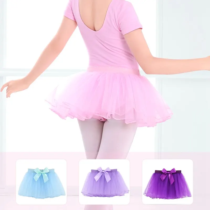 Girls Fluffy Dance Tutu Skirt Satin Bow Knot Tulle Skirts Ballet Dance Costumes Puffy Short Dresses For Dancing
Girls Fluffy Dance Tutu Skirt Satin Bow Knot Tulle Skirts Ballet Dance Costumes Puffy Short Dresses For Dancing