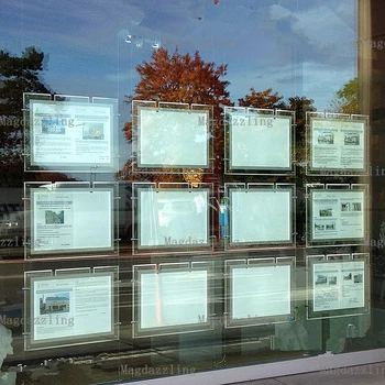 12PCS Landscape A3 Double Sided Acrylic Frame LED Window Display Light Panel with "U"pocket for Real Estate Agent Windows
12PCS Landscape A3 Double Sided Acrylic Frame LED Window Display Light Panel with "U"pocket for Real Estate Agent Windows