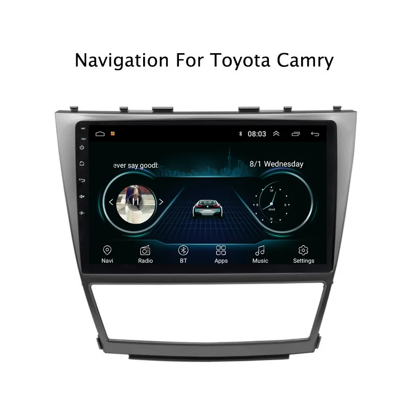 10 1 "2.5D ips Android 8 автомобильный DVD gps для Toyota Camry 2006 2007 2008 2009 2012 радиоприемник стерео
