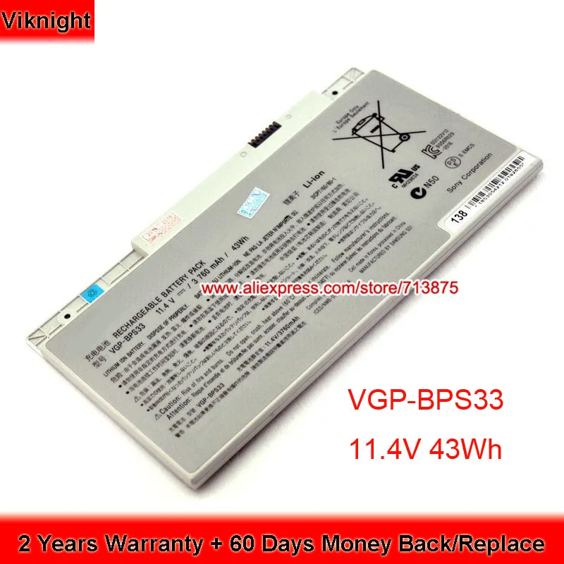 Genuine 11.4V 43Wh BPS33 VGP-BPS33 Battery For Sony Vaio SVT151A11L SVT141C11L SVT-14 SVT-15 Touchscreen Ultrabooks VGPBPS33
Genuine 11.4V 43Wh BPS33 VGP-BPS33 Battery For Sony Vaio SVT151A11L SVT141C11L SVT-14 SVT-15 Touchscreen Ultrabooks VGPBPS33