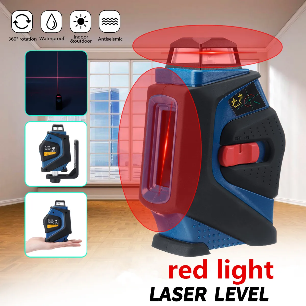 5Lines 3D Laser Level Red Light Self-Leveling 360 Horizontal And Vertical Cross Super Powerful Laser Beam Line Recharge
5Lines 3D Laser Level Red Light Self-Leveling 360 Horizontal And Vertical Cross Super Powerful Laser Beam Line Recharge